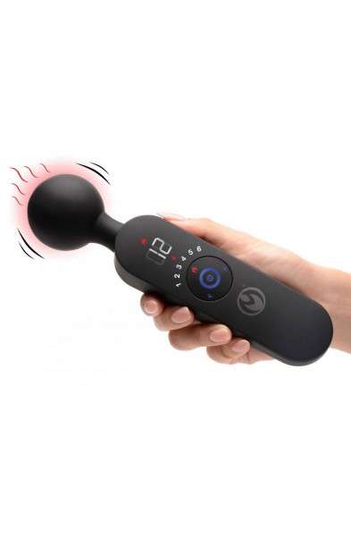 Thunder Wand 72x Silicone Heating Wand Massager - Black