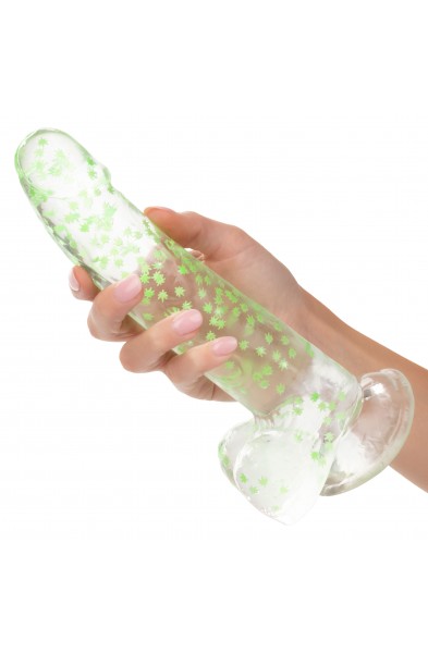 Naughty Bits I Leaf Dick Glow-in-the-Dark Weed  Leaf Dildo - Glow in the Dark