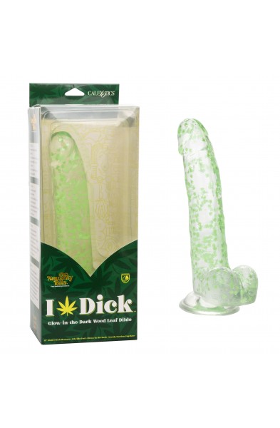 Naughty Bits I Leaf Dick Glow-in-the-Dark Weed  Leaf Dildo - Glow in the Dark