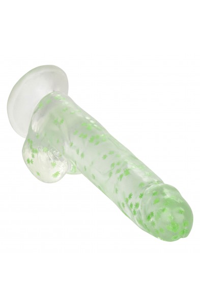 Naughty Bits I Leaf Dick Glow-in-the-Dark Weed  Leaf Dildo - Glow in the Dark