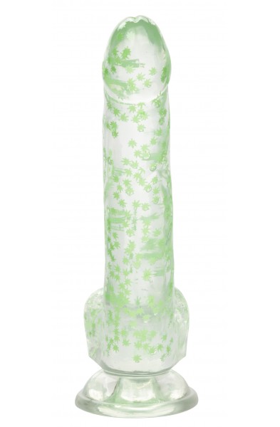 Naughty Bits I Leaf Dick Glow-in-the-Dark Weed  Leaf Dildo - Glow in the Dark
