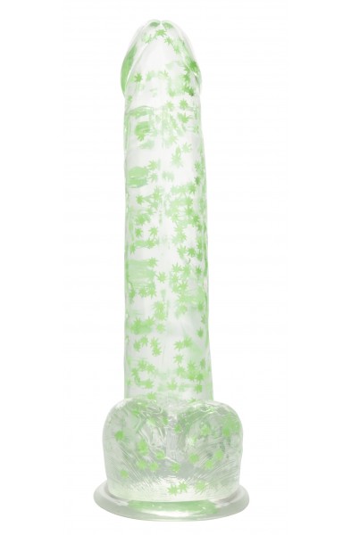 Naughty Bits I Leaf Dick Glow-in-the-Dark Weed  Leaf Dildo - Glow in the Dark
