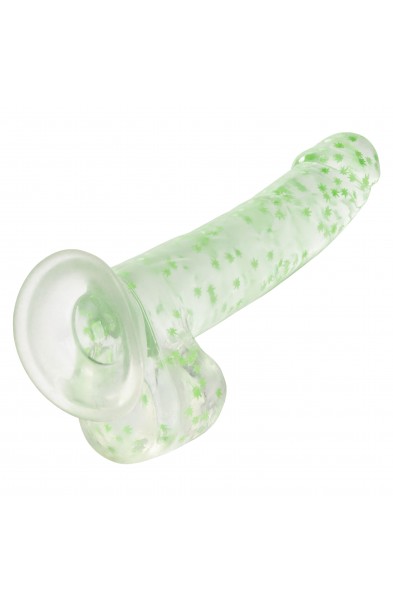 Naughty Bits I Leaf Dick Glow-in-the-Dark Weed  Leaf Dildo - Glow in the Dark