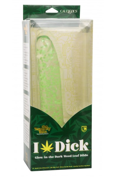 Naughty Bits I Leaf Dick Glow-in-the-Dark Weed  Leaf Dildo - Glow in the Dark