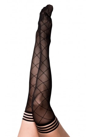 Anna - Diamond Thigh High - Size a - Black