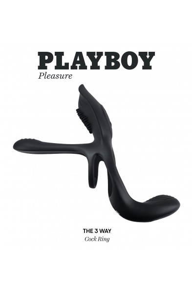 Playboy Pleasure - the 3 Way - Cock Ring - Black