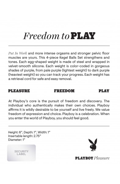 Playboy Pleasure - Put in Work - Kegel Balls Set - Acai Ombre