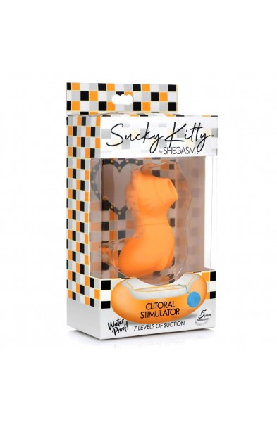 Sucky Kitty 7x Clitoral Stimulator - Orange