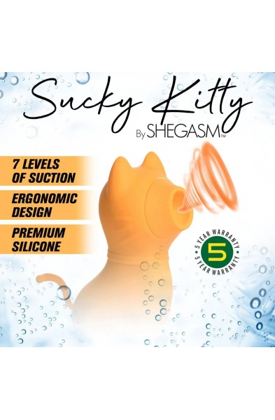 Sucky Kitty 7x Clitoral Stimulator - Orange