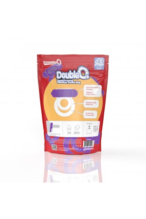 Screaming O 4b - Double O Super Powered Vibrating  Double Ring - Grape