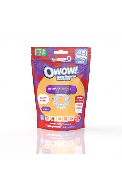 Screaming O 4b - Owow Super Powered Vibrating Ring - Grape