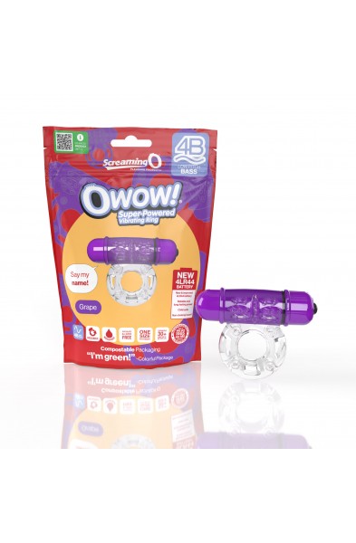 Screaming O 4b - Owow Super Powered Vibrating Ring - Grape