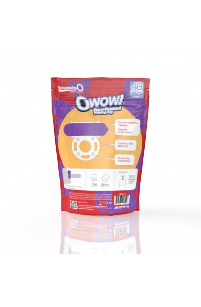 Screaming O 4b - Owow Super Powered Vibrating Ring - Grape