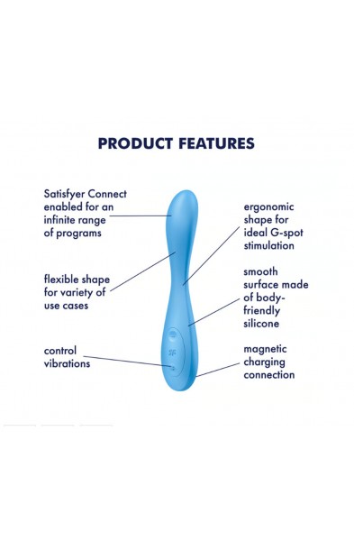 Satisfyer G-Spot Flex 4 Connect App - Multi  Vibrator - Blue