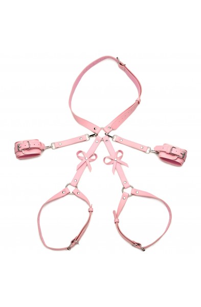 Bondage Harness With Bows - Medium/large - Pink