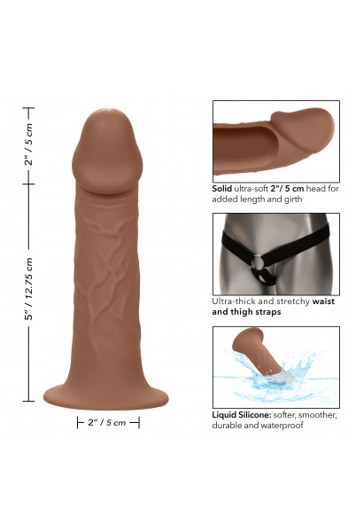 Performance Maxx Life-Like Extension With Harness  - Brown