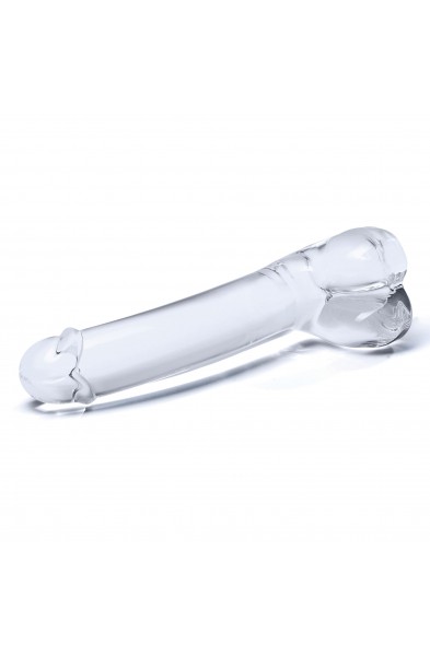 7 Inch Realistic Curved Glass G-Spot Dildo - Clear
