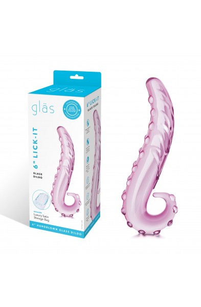 6 Inch Lick-It Glass Dildo