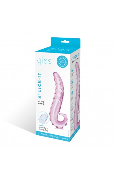 6 Inch Lick-It Glass Dildo