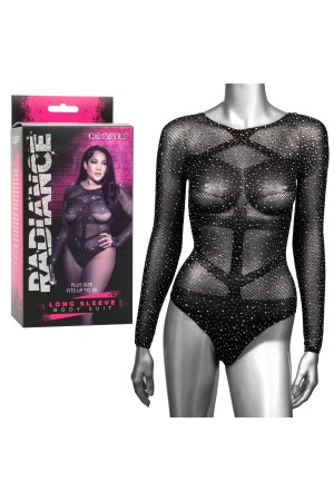 Radiance Long Sleeve Body Suit - Queen - Black