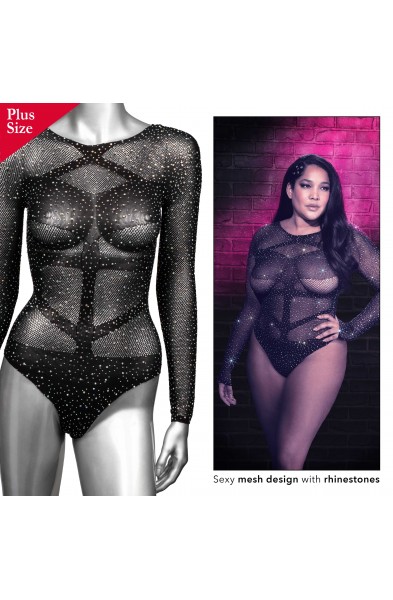 Radiance Long Sleeve Body Suit - Queen - Black