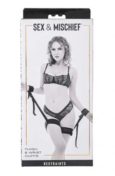 Thigh and Wrist Cuffs - Black