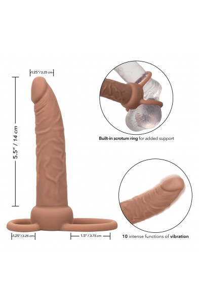 Performance Maxx Rechargeable Dual Penetrator -  Brown