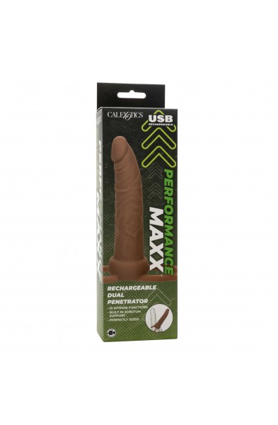 Performance Maxx Rechargeable Dual Penetrator -  Brown