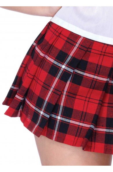 Private School Sweetie Costume - Small - White /  Red