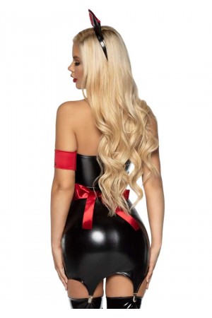 Naughty Nurse Costume - Small - Black/red