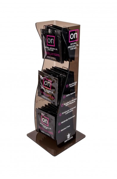 On Arousal Oil Original 40 Piece Single Use Ampoule Tower Display - Black