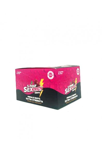Sexergy - Female Liquid Shot 12 Ct Display -  Cherry