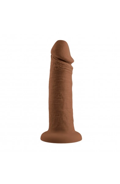 6 Inch Girthy Vibrating Dong - Dark