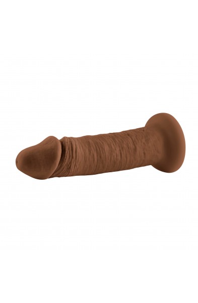6 Inch Girthy Vibrating Dong - Dark
