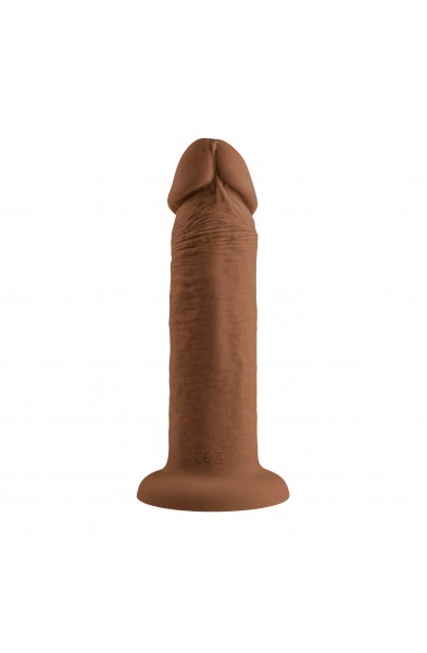 6 Inch Girthy Vibrating Dong - Dark