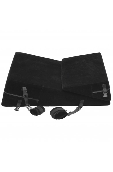 Bondage Cushion Set Bondage Foam Wedge Pillow Set  - Black