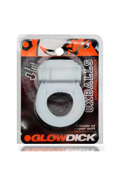 Glowdick Cockring With Led - Clear Ice