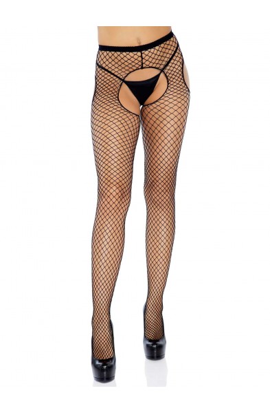 Plus Grey Industrial Net Suspender Hose - Queen -  Black