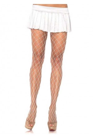 Xena Spandex Diamond Tights - One Size - White