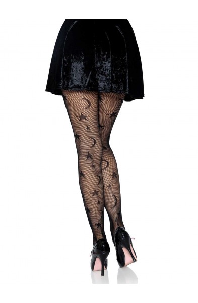 Celestial Net Tights - One Size - Black