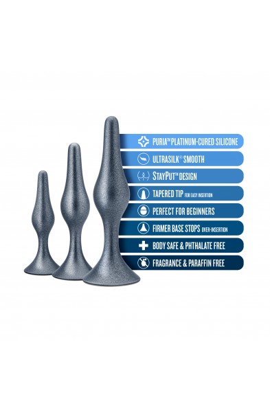 Anal Adventures Matrix - Genesis Plug Kit -  Stellar Silver