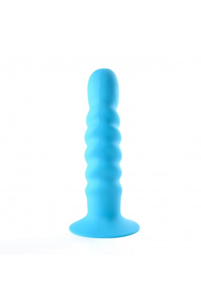 Kendall Silicone Dong Swirled Satin Finish - Neon  Blue