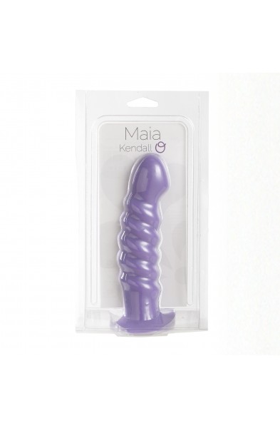 Kendall Silicone Dong Swirled Satin Finish - Neon  Purple