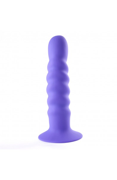 Kendall Silicone Dong Swirled Satin Finish - Neon  Purple