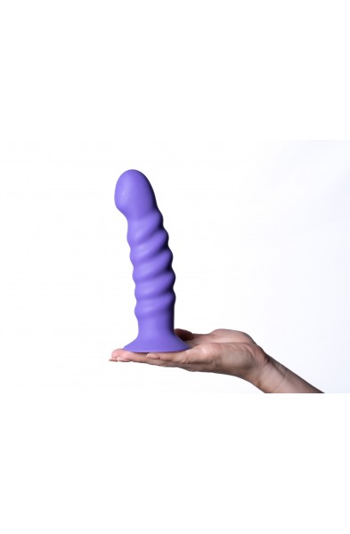 Kendall Silicone Dong Swirled Satin Finish - Neon  Purple