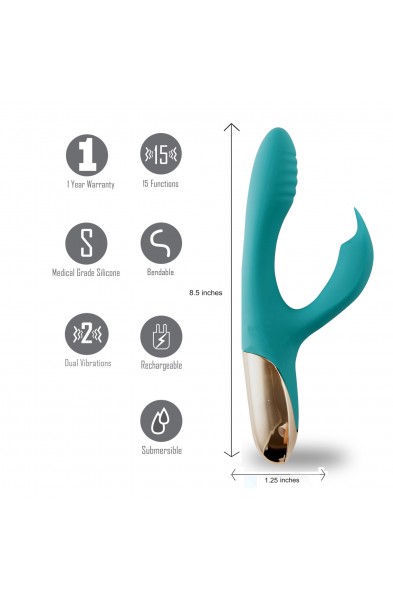 Skyler Silicone Bendable Rabbit - Green