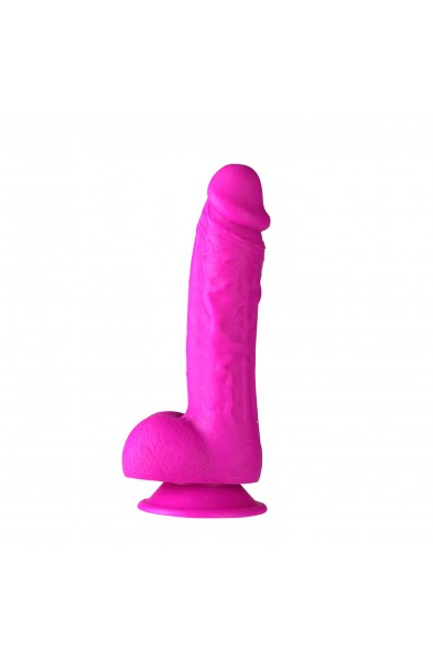 Josi Silicone Realistic Suction Cup Dong - Dark  Purple