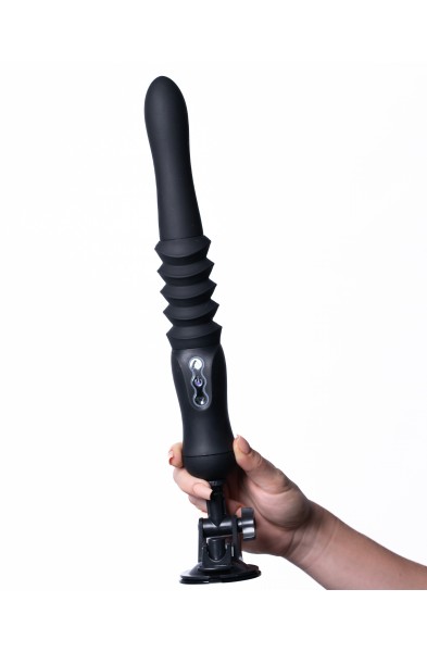 Max Silicone Thrusting Portable Love Machine -  Black