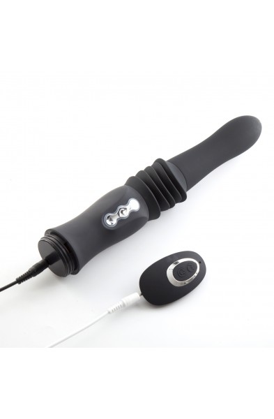 Max Silicone Thrusting Portable Love Machine -  Black
