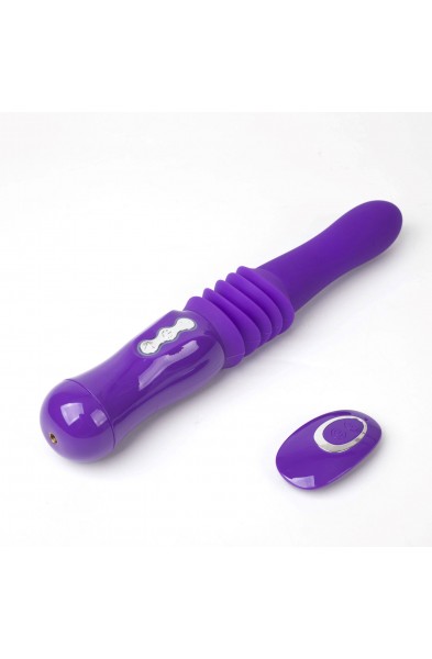 Monroe USB Rechargeable Silicone Thrusting  Portable Love Machine - Purple